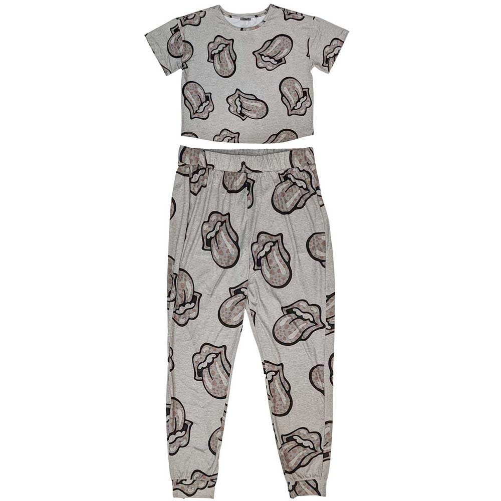 The Rolling Stones - Heart Tongue Pyjama - Gris
